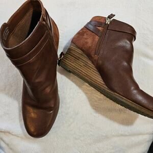 Dr. Scholl's Shoes Women's Double Wedge Bootie Copper Brown Size 9.5